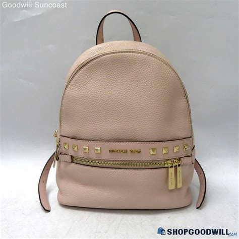 Michael Kors Kenly Medium Studded Backpack Powder Blush 